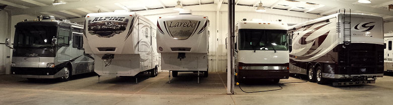 RVs in storage